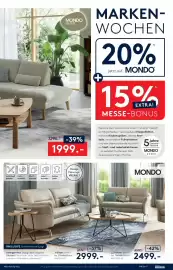 Möbel Rieger Prospekt Seite 7: MONDO NATUR €1.999,00, Ledergarnitur, Bezug Leder Eleganza Elfenbein €2.999,00