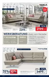 Möbel Rieger Prospekt Seite 8: Polster-Eckkombination, Bezug Stoff Crumble Grappa €3.499,00, HUKLA Ledergarnitur €2.199,00