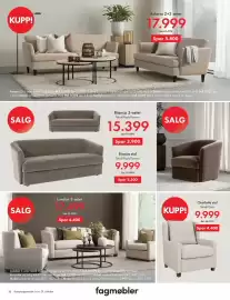 Fagmøbler kundeavis Side 16: Charlotte stol Tekstil Oslo €9.999,00, Astoria 2+3 seter €17.999,00
