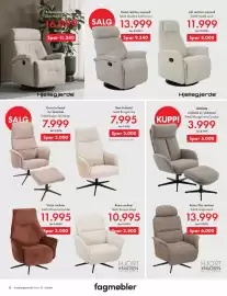 Fagmøbler kundeavis Side 18: Iben hvilestol Tekstil Boogie clay €7.995,00, Roma recliner manuell €13.999,00
