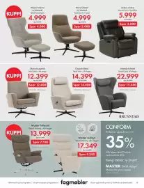 Fagmøbler kundeavis Side 19: Choice loungestol €12.399,00, Weston hvilestol m/skammel €4.999,00