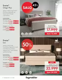 Fagmøbler kundeavis Side 8: Svane Lux €32.999,00, Svane Origo Kontinentalseng €17.999,00