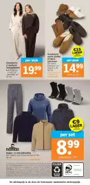 Albert Heijn folder week 41 Pagina 37: Nomad Regen en sherpakleding €8,99, Greyhound suede sloffen of handschoenen €14,99
