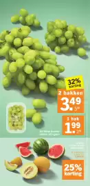 Albert Heijn folder week 41 Pagina 7: AH Galia meloen of mini watermeloen Los, AH Witte druiven pitloos 500 gram €3,49