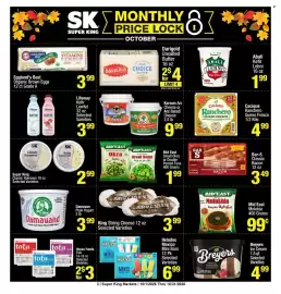 Super King Markets weekly ad Page 3: King String Cheese 12 oz €3,99, Lifeway Kefir Lowfat 32 oz €3,99