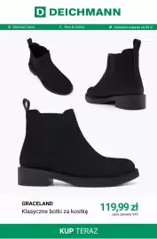 Deichmann gazetka tydzień 40 Strona 7: Klasyczne botki za kostkę Graceland €119,99