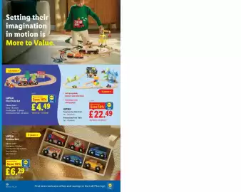 Lidl leaflet week 41 Page 10: Lupilu Construction Site Train €22,49, Lupilu Vehicles Box €6,29