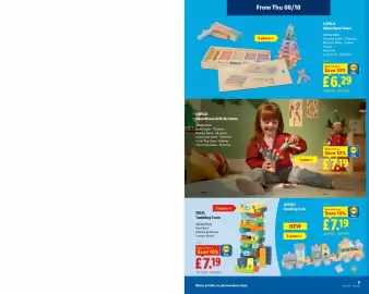 Lidl leaflet week 41 Page 9: Trefl Tumbling Tower €7,19, Lupilu educational game €6,29