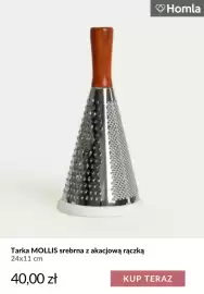Homla gazetka tydzień 40 Strona 3: Tarka Mollis srebrna z akacjową rączką 24x11 cm Homla €40,00