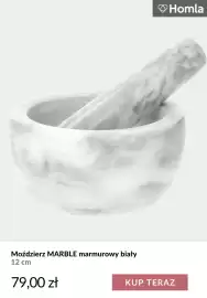 Homla gazetka tydzień 40 Strona 7: Moździerz Marble marmurowy biały 12 cm Homla €79,00
