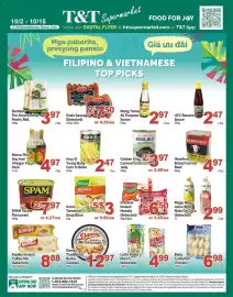 T&T Supermarket flyer Page 1: Golden King Canned Grass Jelly €2,69, Hereford brand corned beef €4,97