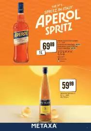 Dino gazetka | Alkohole Strona 11: Likier Aperitivo Aperol €69,89, Brandy Metaxa 5 €59,99