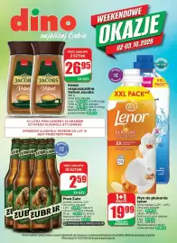 Dino gazetka Strona 1: Kawa rozpuszczalna Velvet Jacobs €26,95, Piwo Żubr €2,59