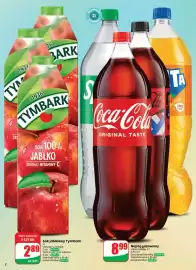 Dino gazetka Strona 2: Sok jabłkowy Tymbark €2,89, Napój gazowany Coca-Cola Zero €8,99