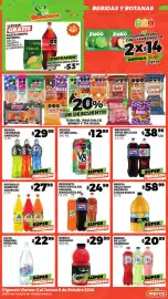 Folleto Merco Página 11: Refresco Pepsi Regular, Mirinda, Manzanita Sol €24,99, V8 ORIGINAL €12,99