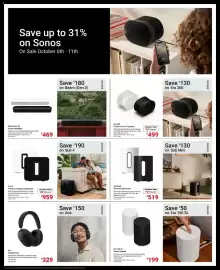 Visions Electronics flyer week 40 Page 4: Sonos Sub Mini Wireless Subwoofer €519,00, Ace Headphones €329,00