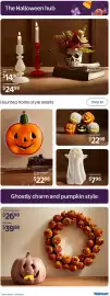Walmart flyer Page 3: Glass candle stick €14,98, Ceramic decor €22,98