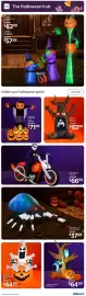 Walmart flyer Page 5: HOMCOM inflatable haunted tree €64,99, 6-long lighted inflatable €66,99