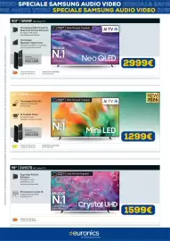 Volantino Euronics settimana 40 Pagina 3: Samsung Neo QLED €2.999,00, Samsung 85" 4K Smart TV €1.299,00