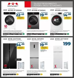 Volantino Sinergy Pagina 5: Lavatrice Mivar MVWM-23T814A €14,95, Mivar frigorifero €199,00
