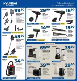 Volantino Sinergy Pagina 8: Scopa elettrica Hyundai Electronics HHN-SF60BL €49,90, Frullatore Hyundai Electronics €39,90