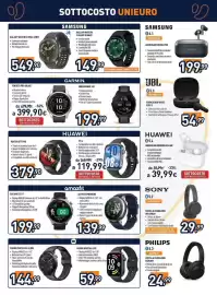 Volantino Unieuro Pagina 11: Garmin Forerunner 165 €199,99, Samsung Auricolari Buds4 Pro €199,99