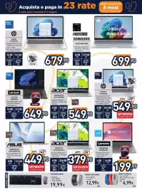 Volantino Unieuro Pagina 14: Lenovo V15 G5 IR €649,90, Asus Vivobook Go 15 €449,90