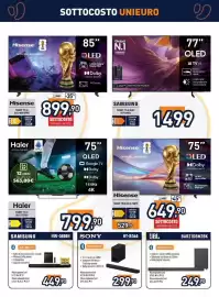 Volantino Unieuro Pagina 2: Sony sub senza fili €299,90, Samsung sub senza fili €449,90