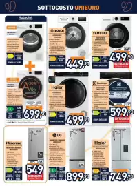 Volantino Unieuro Pagina 26: Asciugatrice Bosch €449,90, Samsung asciugatrice €499,90