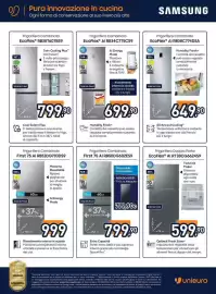 Volantino Unieuro Pagina 34: Frigorifero Combinato First 75 AI €799,90, Frigorifero Doppia Porta EcoFlex® AI €599,90