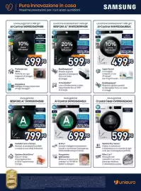 Volantino Unieuro Pagina 35: Asciugatrice Crystal Clean €599,90, Asciugatrice BESPOKE AI €799,90