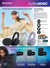 Volantino Unieuro Pagina 37: Cuffie wireless con Noise Cancelling WH1000XM4C €249,90