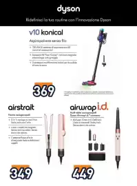 Volantino Unieuro Pagina 38: Airstrait Piastra asciugacapelli €349,00, Dyson Airwrap i.d.™ connesso €449,00