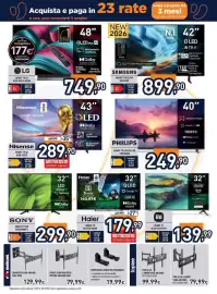 Volantino Unieuro Pagina 5: Supporto a muro per soundbar €19,99, LG SMART TV 4K OLED EVO AI 48C55 €749,90
