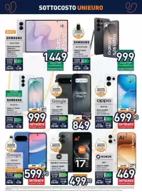 Volantino Unieuro Pagina 6: Redmi Note 17 Pro Max 5G €499,90, Oppo Reno16 5G €699,90