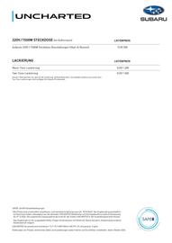 Subaru Flugblatt | Uncharted Seite 2
