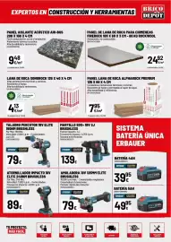 Catálogo Brico Depôt Página 11: Erbauer - batería 4ah €39,95, Panel aislantes acústico air-bus 200 x 100 x 4 cm €9,48
