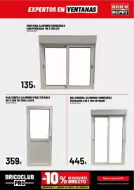 Catálogo Brico Depôt Página 5: Ventana aluminio corredera con persiana €135,00, Balconera aluminio practicable €359,00
