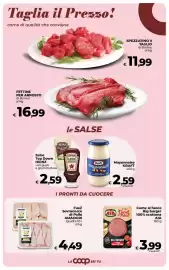 Volantino Coop Radenza Pagina 12: Fusi/Sovracosce di Pollo Amadori Qualità 10+ €4,49, Carne al fuoco Big burger AIA €3,99