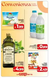 Volantino Coop Radenza Pagina 2: Olio Extra Vergine d'Oliva L'Extra Costa d'Oro €4,99, Kinder Pan e Cioc €2,49