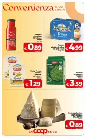 Volantino Coop Radenza Pagina 3: Pasta Fresca Ripiena DIVELLA vari ripieni €1,29, Pisellini Primavera Findus €3,59