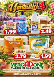 Volantino MercADone Pagina 28: Foxy carta cucina €1,99, Mon Amour ammorbidente concentrato €1,99