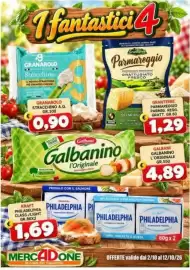 Volantino MercADone Pagina 2: Granterre Parmareggio Parmig. Regg. Gratt. €1,29, Granarolo Stracchino A.Q. €0,90