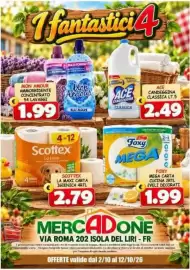 Volantino MercADone Pagina 28: Foxy carta cucina €1,99, Mon Amour ammorbidente concentrato €1,99