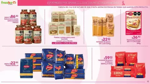 Folleto Fresko Página 12: Betty crocker - pizza crust mix €36,90, Barilla - postos €22,50