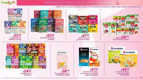 Folleto Fresko Página 18: Mccormick - té de jengibre-limón €38,00, Nature's heart - tés €58,00
