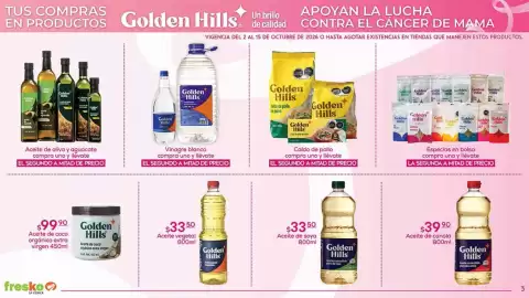 Folleto Fresko Página 3: Golden hills - aceite de canola €39,90, Golden hills - aceite de soya €33,50
