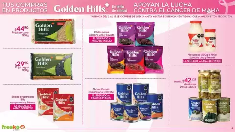 Folleto Fresko Página 4: Golden hills - frijol peruano €44,90, Golden hills - frijol negro €29,90