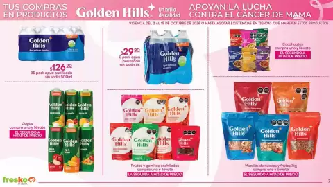 Folleto Fresko Página 7: Golden hills - agua purificada sin sodio €29,90