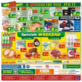 Volantino Idromarket Pagina 16: Parmalat latte Zymil UHT P.S. €1,49, Acqua Aura naturale - frizzante €1,00